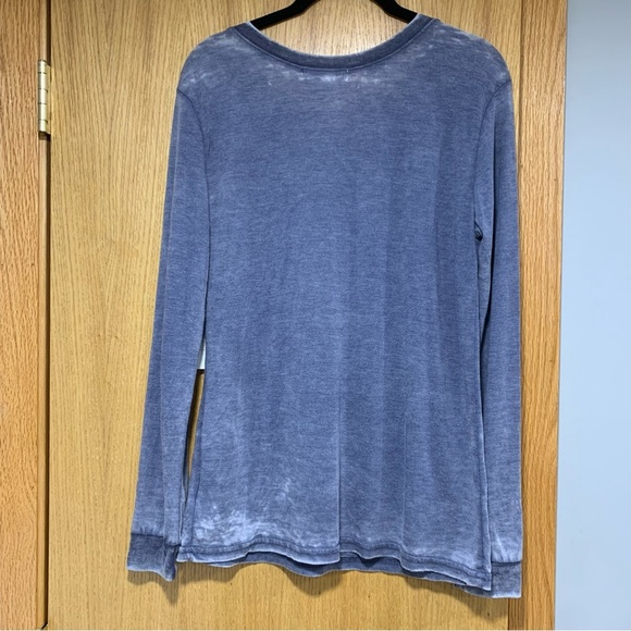Treasure & Bond Long Sleeve Blue Gray Heather Ringer Shirt - Size XS - Picture 5 of 5